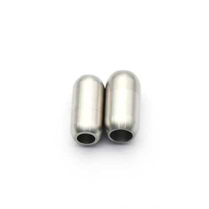 5Pcs/Lot Stainless Steel Magnetic Clasps End Hole 5mm 6mm 8mm for Leather Cord Buckle Bracelet DIY Connectors Jewelry Making
