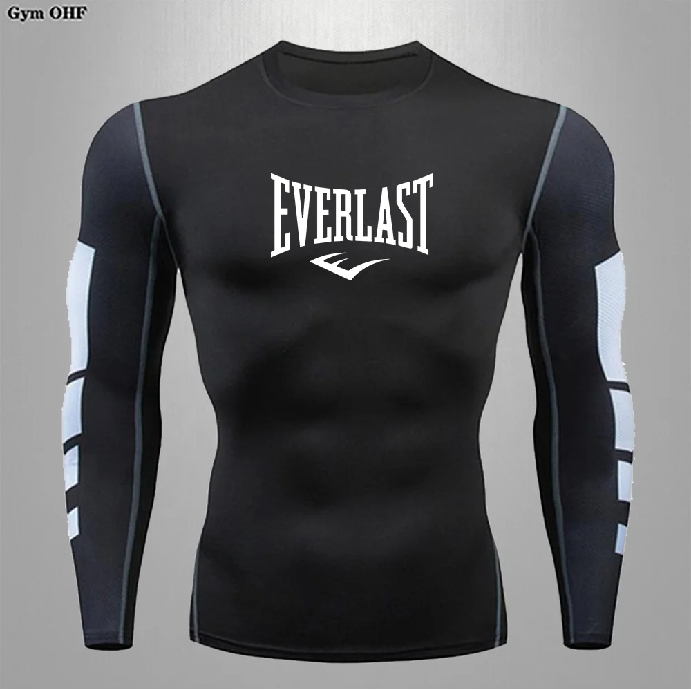 Men's Sports Tight Long-Sleeve Top Gym Training Running Breathable Elastic Athletic Wear
