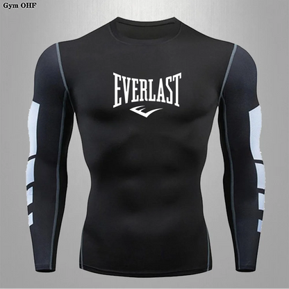 Men's Sports Tight Long-Sleeve Top Gym Training Running Breathable Elastic Athletic Wear
