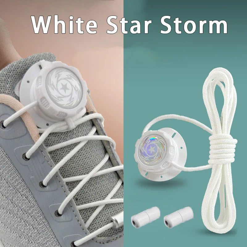6pcs Set/1 Pair No-Tie Shoe Locks - Rotating Buckles for Sports and Outdoor Shoes - Unisex Quick-Adjust Design - Pre-Installed
