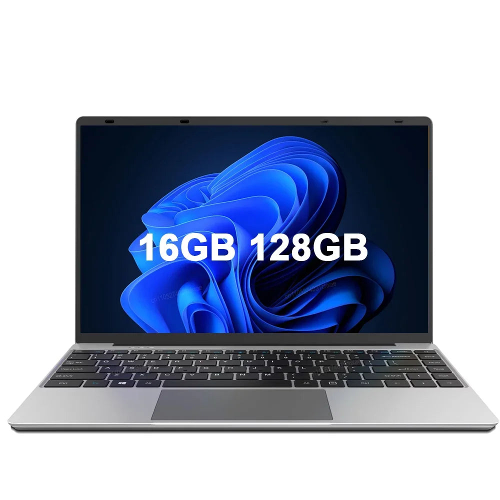 Fashion Ultra Thin 14.1 Inch Laptop 2026 Latest Model Win11 System Fast Speed Office Study Entertainment Portable Laptop