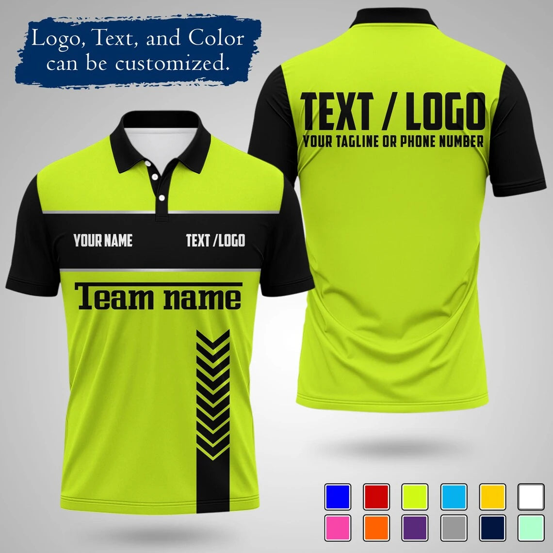 Personalized Sports Polo Shirt Custom Name And Logo Printed Quick Drying Short Sleeve Jersey For Team Uniform Outdoor Activities