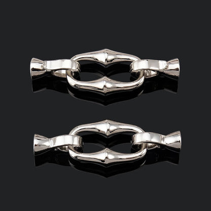 1 Pcs Copper Gold Color Plated Double-headed Bamboo Joint Buckle Pearl Necklace Bracelet Closing Buckle DIY Jewelry Accessories