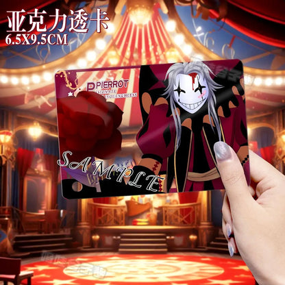 The Freak Circus Pierrot Cosplay Anime Acrylic Photo Card Keychain Pendant Backpack Accessory Cartoon Gift