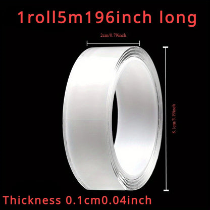 20-50mm Width Ultra Strong Adhesive Nano Tape High Viscosity Double Sided Tape Traceless Transparent Reusable Mounting Tape