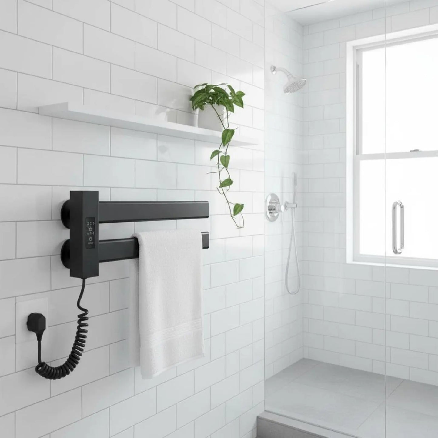 Smart Towel Heating Rack Quick Drying Electric Towel Warmer Bathroom Heater Timer Function Home Appliance IPX5 Waterproof
