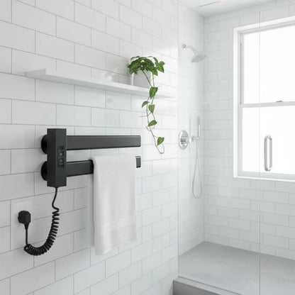 Smart Towel Heating Rack Quick Drying Electric Towel Warmer Bathroom Heater Timer Function Home Appliance IPX5 Waterproof