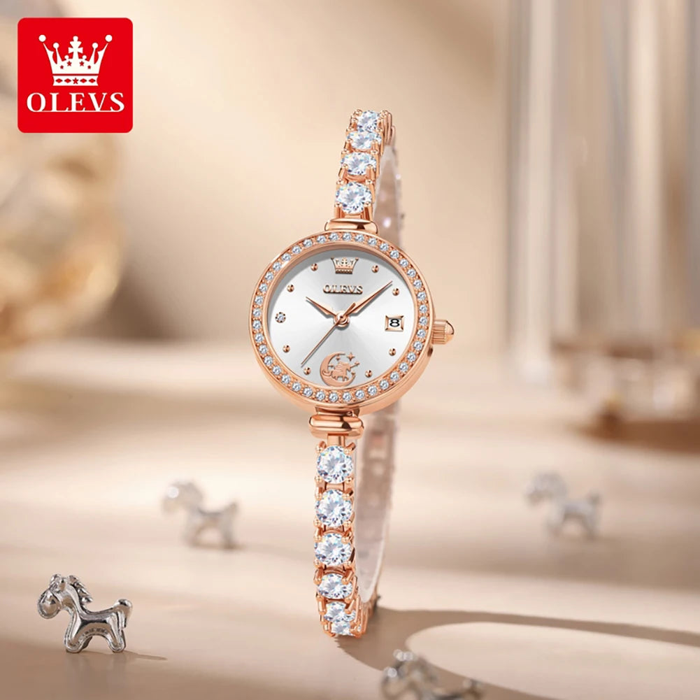OLEVS 2998 Brand original authentic watch for woman Gift Box Bracelet simple quartz women's Watch