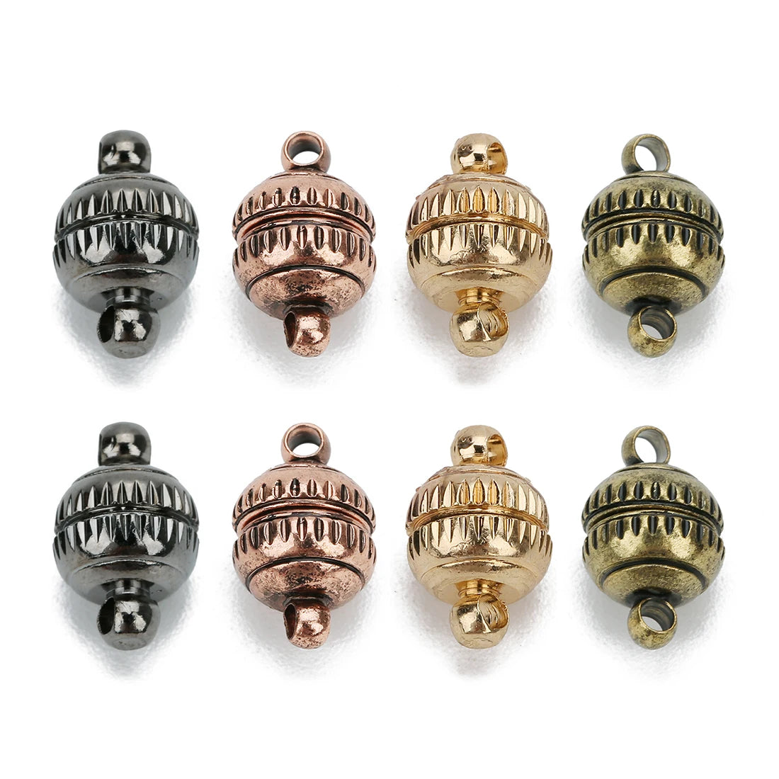 5pcs/lot Copper Strong Magnetic Clasps Round End Clasp Connectors For Jewelry Making DIY Handmade Bracelet Necklaces Accessories