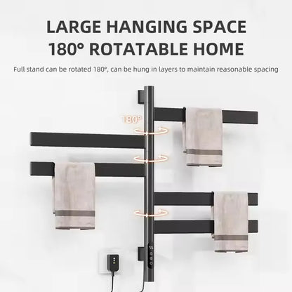 Bathrooms Accessory  WiFi Constant Temperature Storage Rack Stainless Steel Rotating Electric Towel Drying Rack Heater