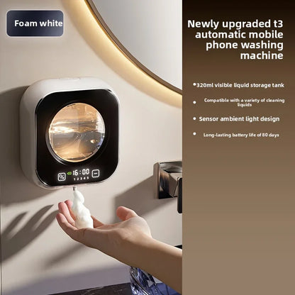 Wall-mounted smart soap dispenser, no-punch electric foam machine, automatic hand sanitizer dispenser in hotel bathrooms