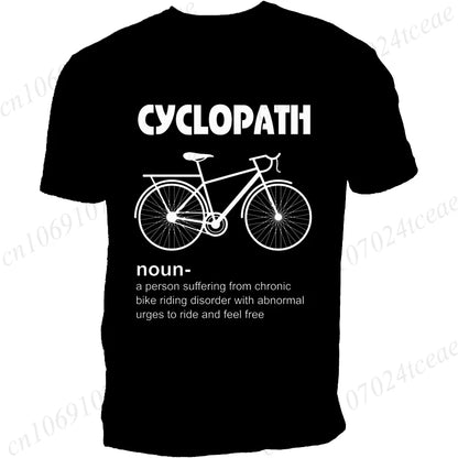 Summer Men's T-shirt Tops Short Sleeve Fashion Men Tshirt Cyclopath Funny Cycling Bicycle Cyclist Mens T-Shirt Casual Clothing