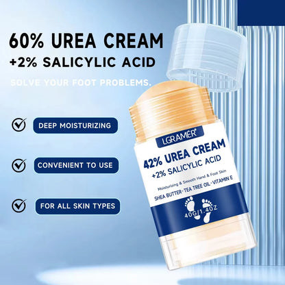 42% Urea Foot Cream +2% Salicylic Acid Moisturizing & Exfoliating, Cracked Heel Repair, Deep Hydration for Dry Feet Long protect