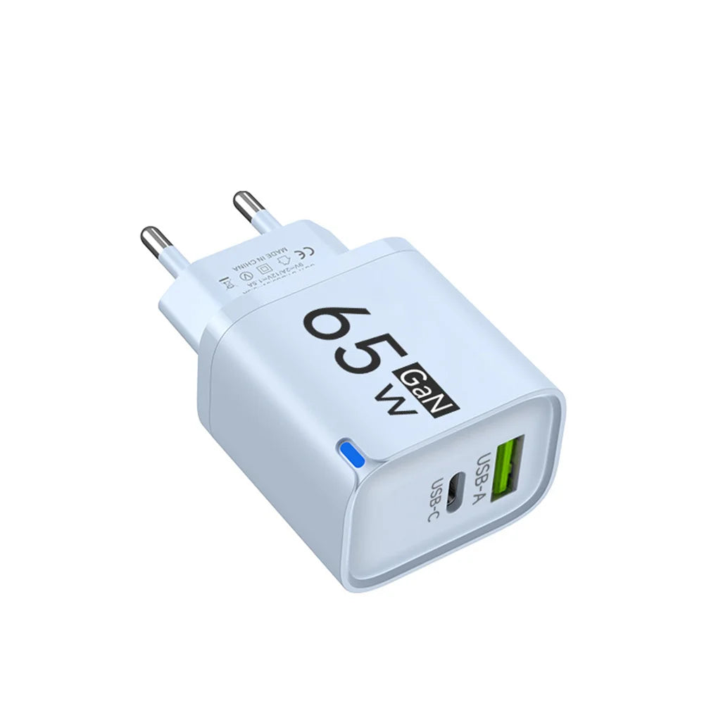 USB 65W Fast Charging Charger Type C High Speed Charge Mobile Phone Wall Adapter For iPhone Honor Xiaomi Huawei Samsung Oneplus