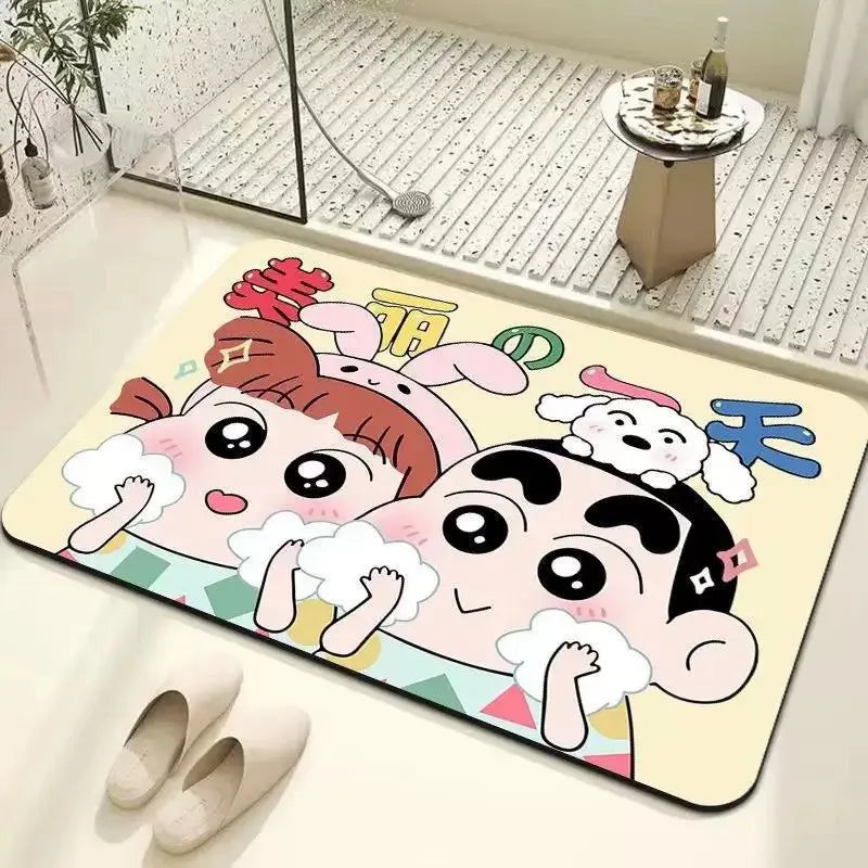 30*40cm Shower Room Water Uptake Mat Quick Drying Fashionable and Exquisite Cartoon Anime Soft and Comfortable Anime Periphe