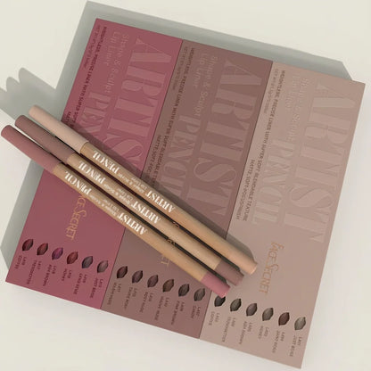 6pcs Velvet Matte Lip Liner Pencils Set Long-Lasting Non-Drying Perfect for Lining Filling Lips Versatile for All Skin Typ