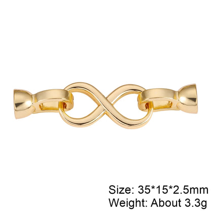 Juya DIY Women Beadwork Beads Pearls Jewlery Making Findings 18K Gold Plated Connector Fastener Lock Clasps Accessories Supplies