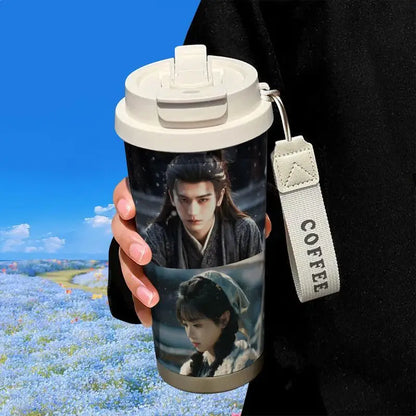Pursuit of Jade Stainless Steel Insulated Cup Xie Zheng Fan Changyu Cute Thermos Bottle Coffee Cup Double Drink Cup Holiday Gift