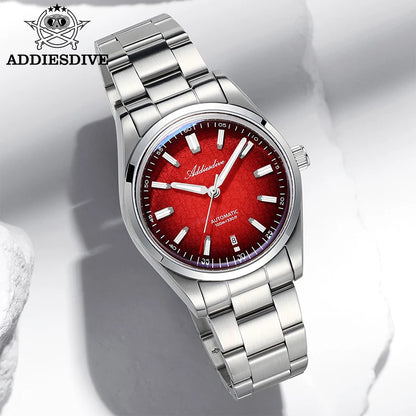 ADDIESDIVE Watch For Gift 39mm Automatic Mechanical Domed Glass 316L Stainless Steel Luminous Waterproof 200m Men Wristwatch New