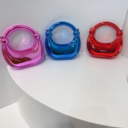 Mini Golden Evening Bag Purses and Handbags Luxury Designer Shoulder Bags Funny Shape Party Wedding Acrylic Knot Clutch Purse