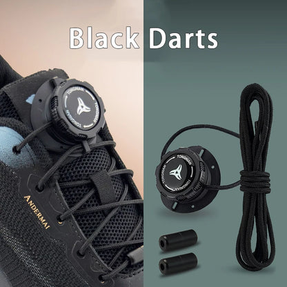 6pcs Set/1 Pair No-Tie Shoe Locks - Rotating Buckles for Sports and Outdoor Shoes - Unisex Quick-Adjust Design - Pre-Installed