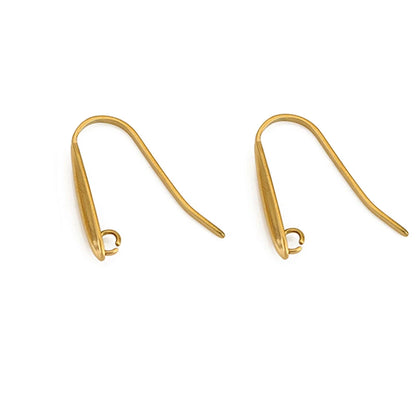 10pcs Never Fade Stainless Steel Earring Hooks Wire Making PVD Hypoallergenic Earrings Clasps Supplies For Diy Jewelry Findings