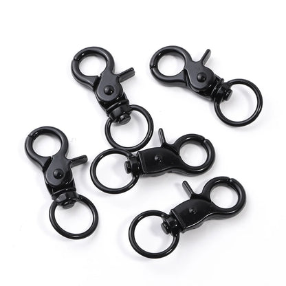 5Pcs/Lot Colorful Swivel Lobster Clasp Hooks Keychain Split Key Ring Connector for Bag Key Chain DIY Jewelry Making Supplies