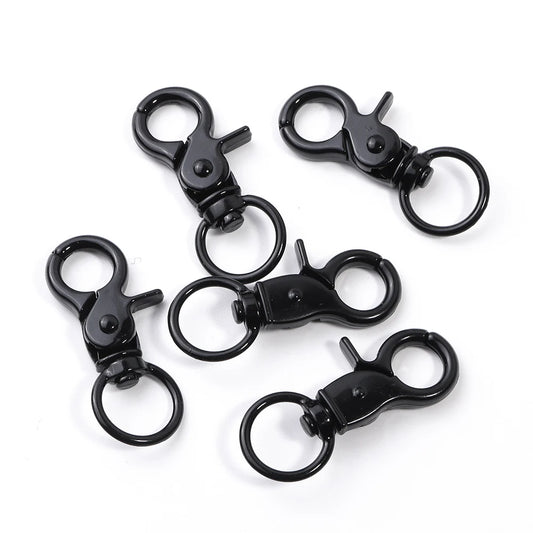 5Pcs/Lot Colorful Swivel Lobster Clasp Hooks Keychain Split Key Ring Connector for Bag Key Chain DIY Jewelry Making Supplies