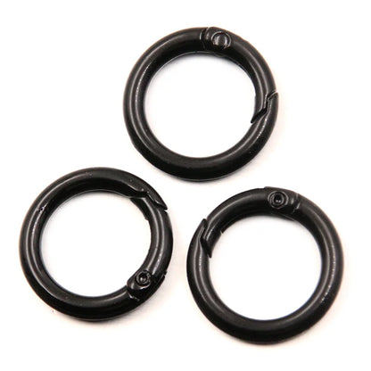 5-20pcs Colorful Spring O Rings Round Carabiner Key Ring Trigger Snap Buckle Keychain DIY Jewelry Making Bag Charm Accessories