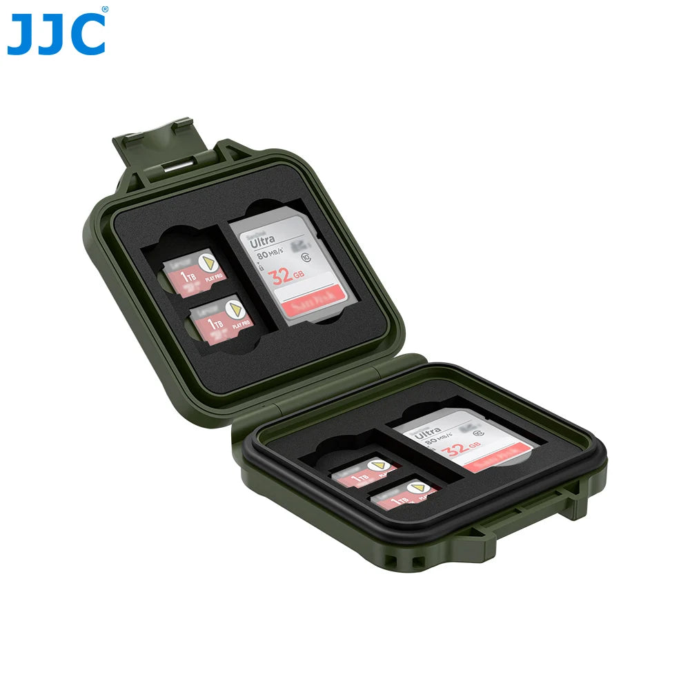 JJC Memory Card Case for 8 TF Card MicroSD Card 4 SD Card Memoria Card Storage Case Shell Organizer Ultra-Thin Waterproof