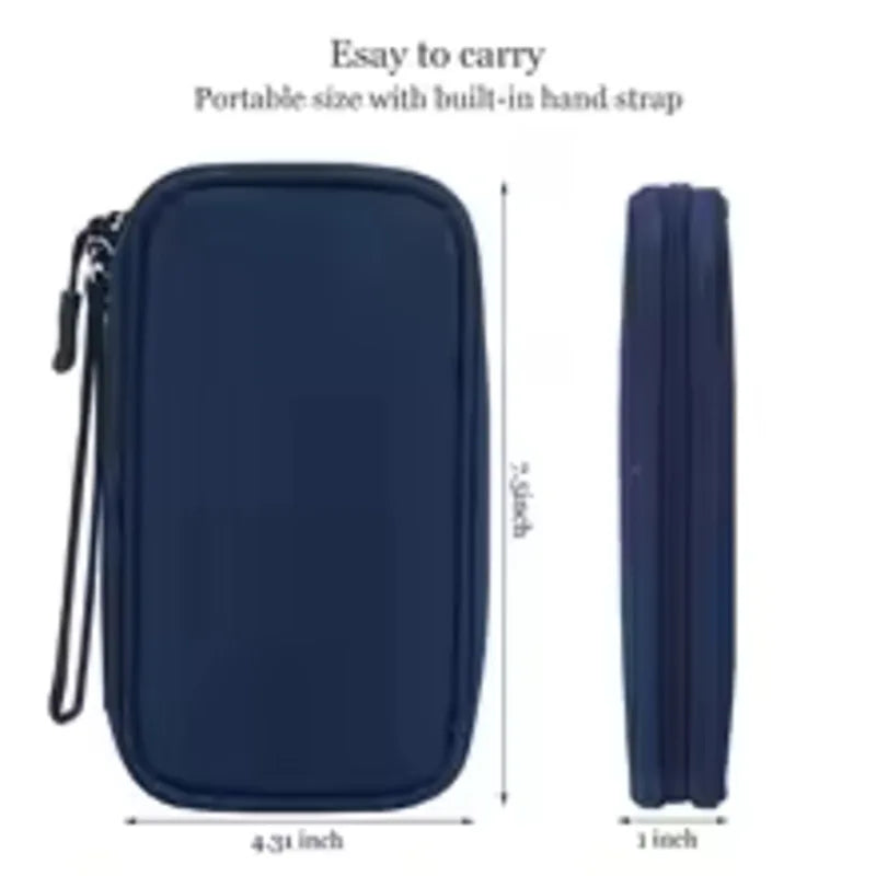 1PCS Grey/Black/Pink/Navy NEW Travel Organizer Bag Cable Storage Organizers Pouch Carry Case Portable Double Layers Storage Bags