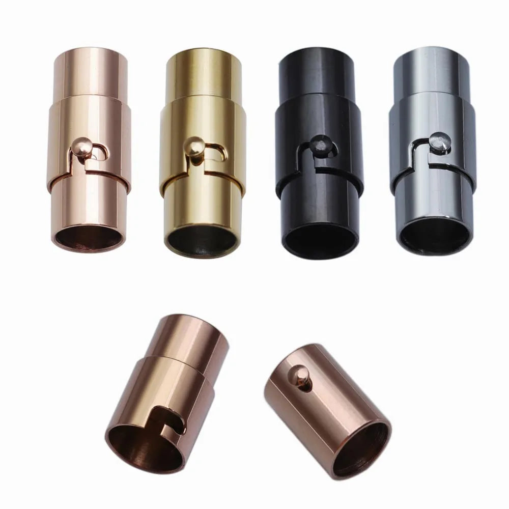 1Pcs Strong Magnetic Clasps With Locking Mechanism Leather Cord End Cap Connectors For DIY Bracelets Necklace Jewelry Making