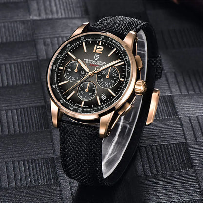 PAGANI DESIGN New Mens Watch 41mm Chronograph 100M Waterproof Wristwatch Top Brand VK63 Quartz Watches for Men Gift Reloj Hombre