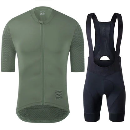 YKYWBIKE Men's Cycling Jersey Set Cycling Bib Shorts Classic MTB Kit Breathable Bike Clothes Bicycle Maillot Cycling Clothing