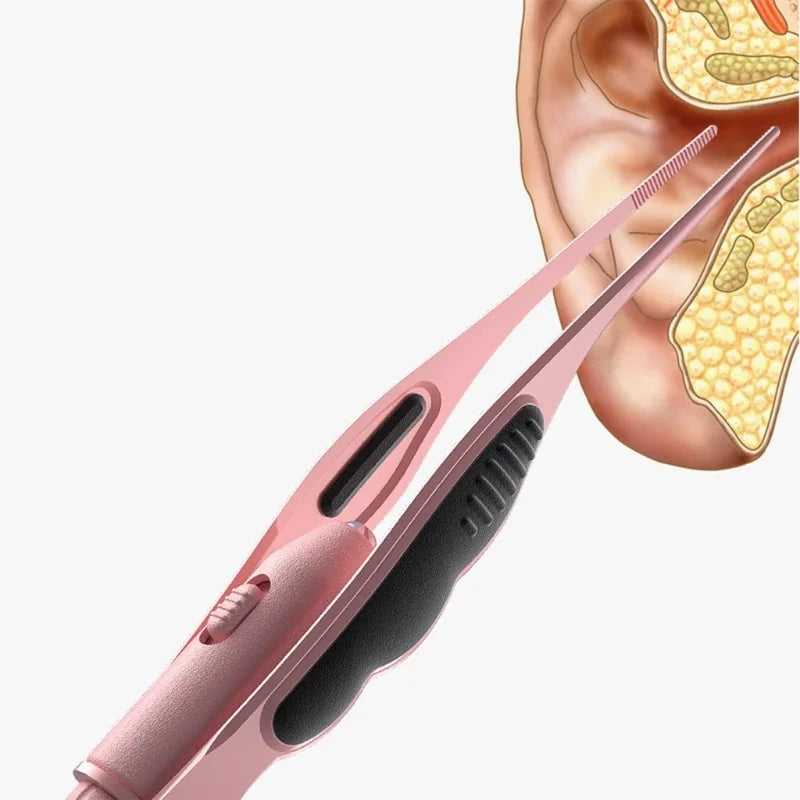 Earwax LED Tweezers Earpick Children Ear Cleaning Tool Adult Ear Wax Removal