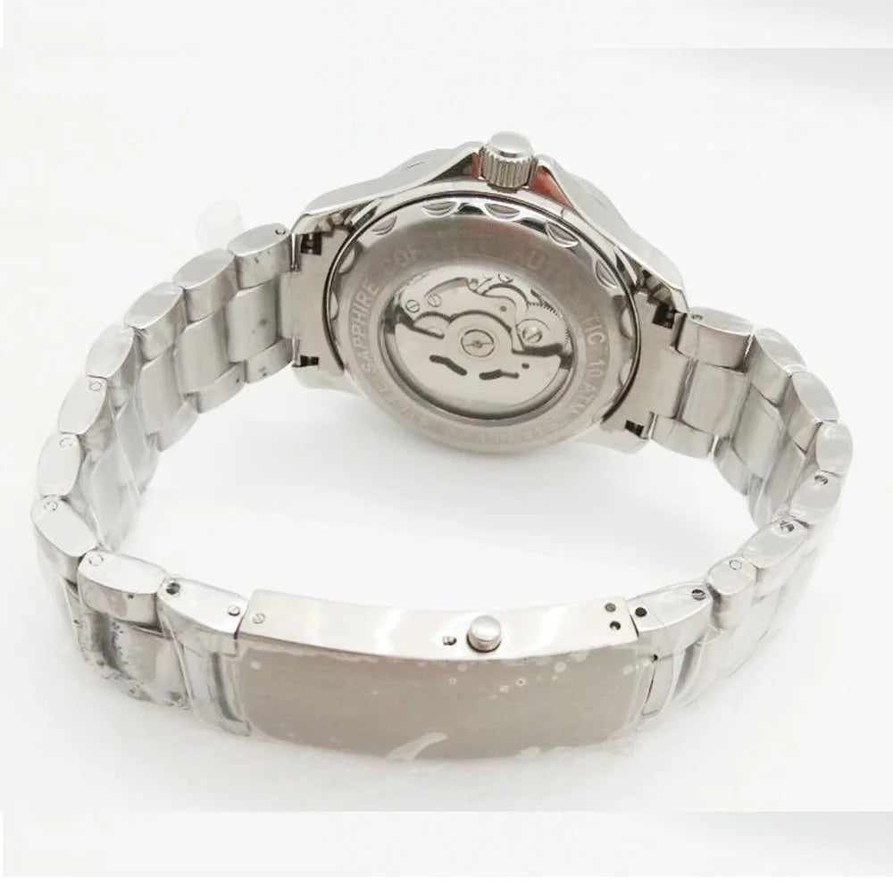 Custom Logo nh35 Watch 41mm Sapphire sterile Dial Men's Watches Ceramic Bezel Luminous 10Bars Automatic Mechanical Wristwatch