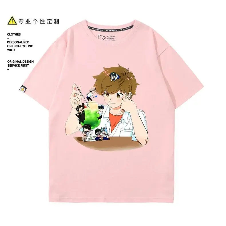 Go for It, Nakamura! Nakamura Okuto Hirose Aiki T-Shirt Cartoon Printed Top Summer Anime Cosplay Outfit Gift Men Women Halloween
