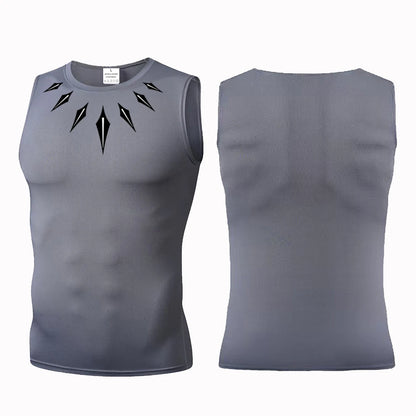 Men Quick Dry Running T-Shirts Compression Sleeveless Quick-drying Jersey training shirt Gym Mens Tank Top