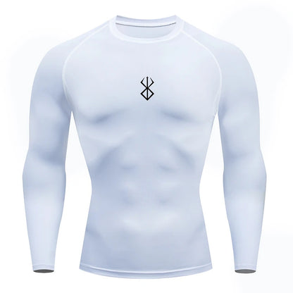 2026 Level 4 New Anime Boys' Compression Shirt Fitness Sports Running Tight Sports T-shirt Sports Training Quick drying Top
