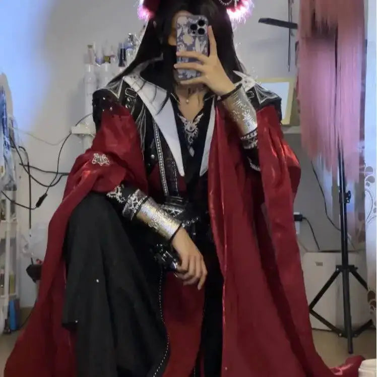 Chinese TV Series TGCF Tian Guan Ci Fu Xie Lian Hua Cheng Cosplay Costume Hua Cheng Cosplay Dress Hanfu Full Set