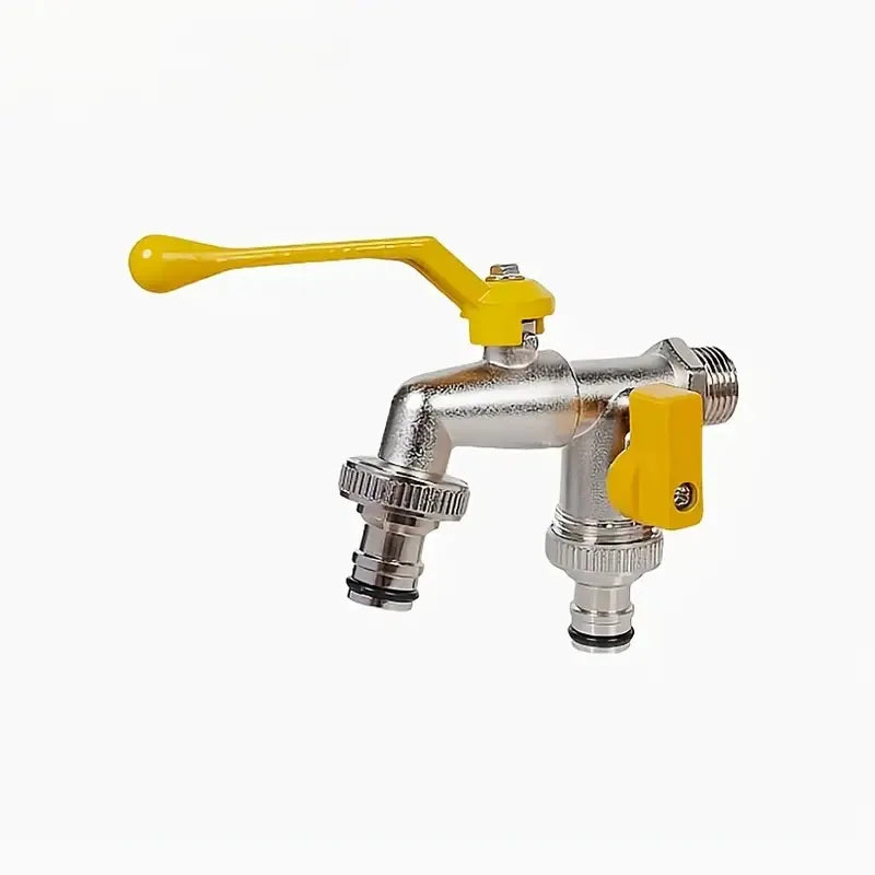 Garden Tools Brass Water Faucet 1/2" Outside & Inside Easy Turn On/Off Lever Handle Watering Supply Taps Ball Valve