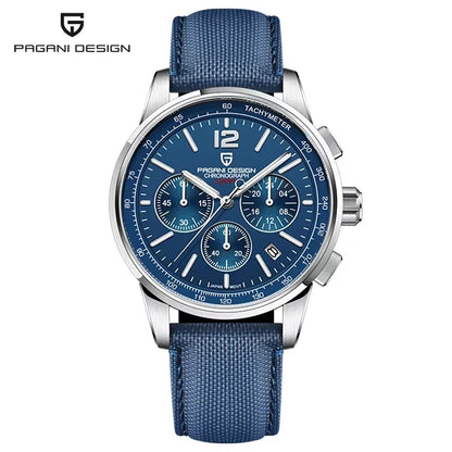 PAGANI DESIGN New Mens Watch 41mm Chronograph 100M Waterproof Wristwatch Top Brand VK63 Quartz Watches for Men Gift Reloj Hombre