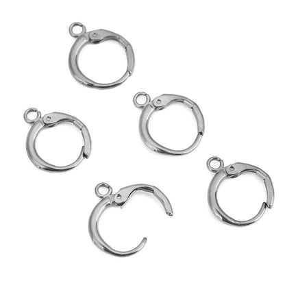 10pcs 12mm Hypoallergenic Earrings Hooks Clasps PVD Never Fade Stainless Steel Earrings Making  Diy Jewelry Accessories Findings