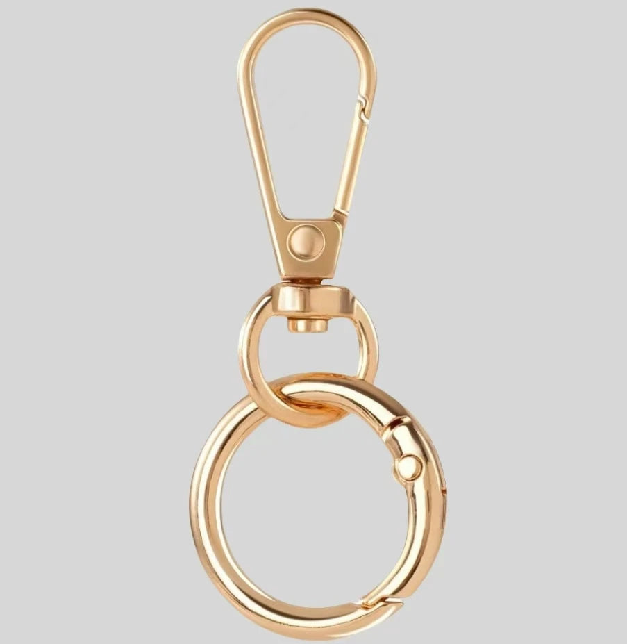 3/6/15 Sets Swivel Snap Hooks Double Opening Keychain Clip Rings Metal Lobster Claw Clasp for Hardware Crafts Lanyard Making