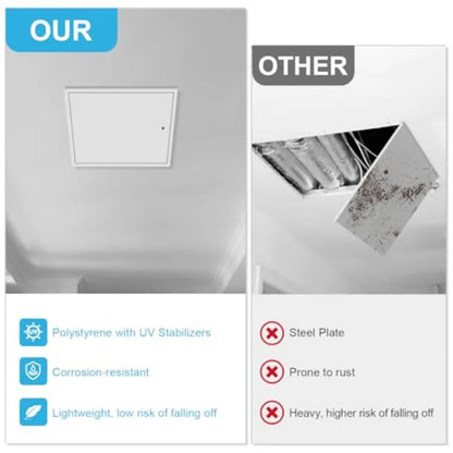 Access Panel for Drywall, with Lock and Key, for Ceiling, Electrical Conduits, Heavy Duty Metal Steel Access Door White