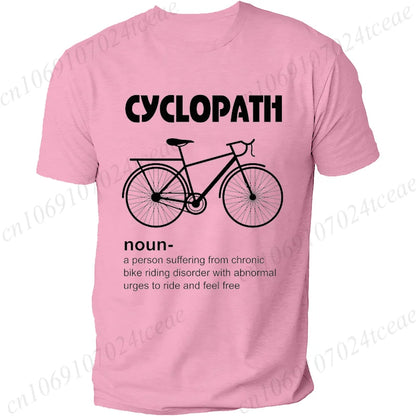 Summer Men's T-shirt Tops Short Sleeve Fashion Men Tshirt Cyclopath Funny Cycling Bicycle Cyclist Mens T-Shirt Casual Clothing