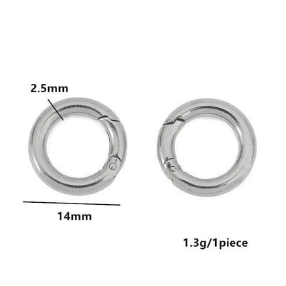 2pcs Stainless Steel Clasp Strong Oval Heart Round Polished Lobster Clasp Hook Connector DIY Necklace Jewelry Making Accessories