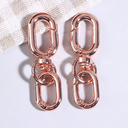 2Pcs Swivel Clasp Clip Double Head Metal Lobster Claw Clasps For Keychain Making DIY Crafts Accessories