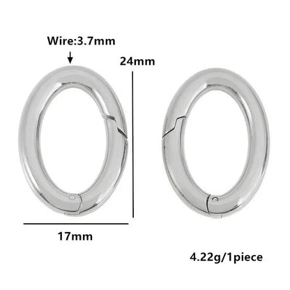 2pcs Stainless Steel Clasp Strong Oval Heart Round Polished Lobster Clasp Hook Connector DIY Necklace Jewelry Making Accessories