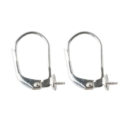 Solid 925 Sterling Silver Hinged French Leverback Eearwire Hook Findings , snap hook for Earring Jewelry DIY
